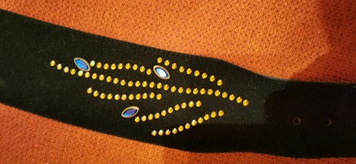 Damen gürtel schwarzem - in,