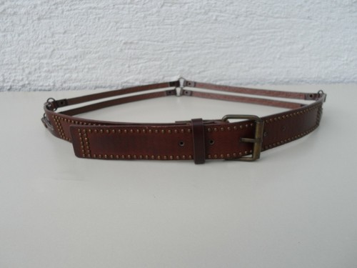 Damengürtel braun mit nieten - braun,