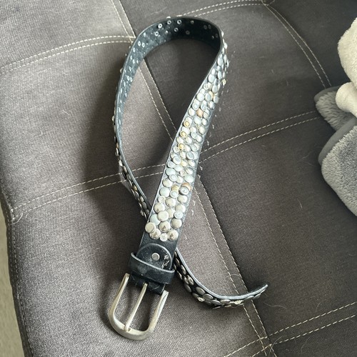 Damen gürtel leder mit strass - damen,